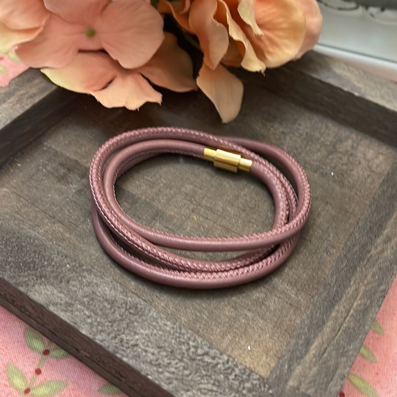 JBloom Mauve Leather Wrap/ Bracelet - Picture 4 of 4